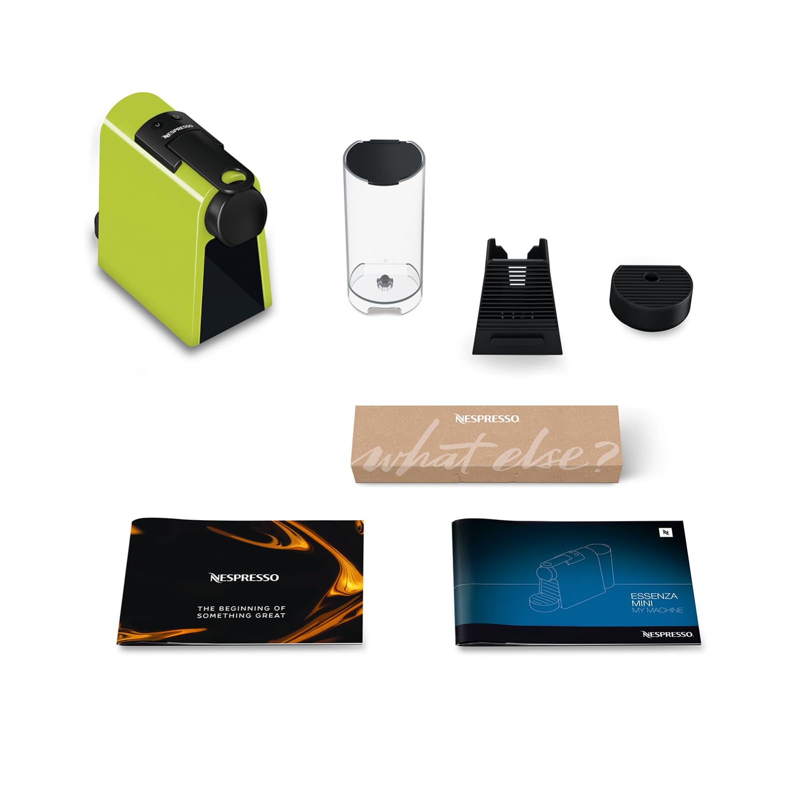Velustro - Machine à Café Essenza Mini Vert, 19 Bars + Kit de Bienvenue, EN85.L, Citron Vert
