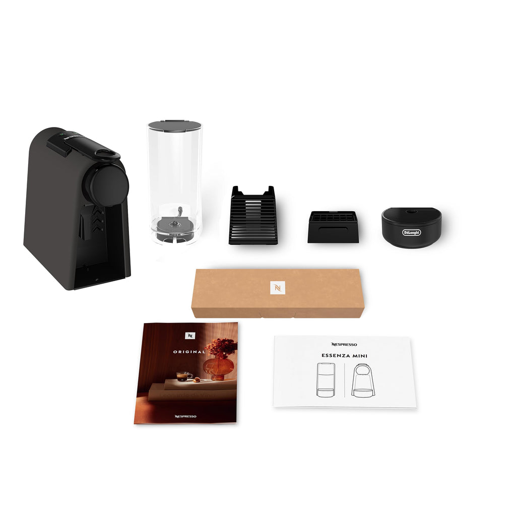 Velustro - Essenza Mini - Machine à Café à Capsules , Kit de Bienvenue Inclus, Design Compact, Pression 19 Bars, Noir Mat, EN85.BKMT