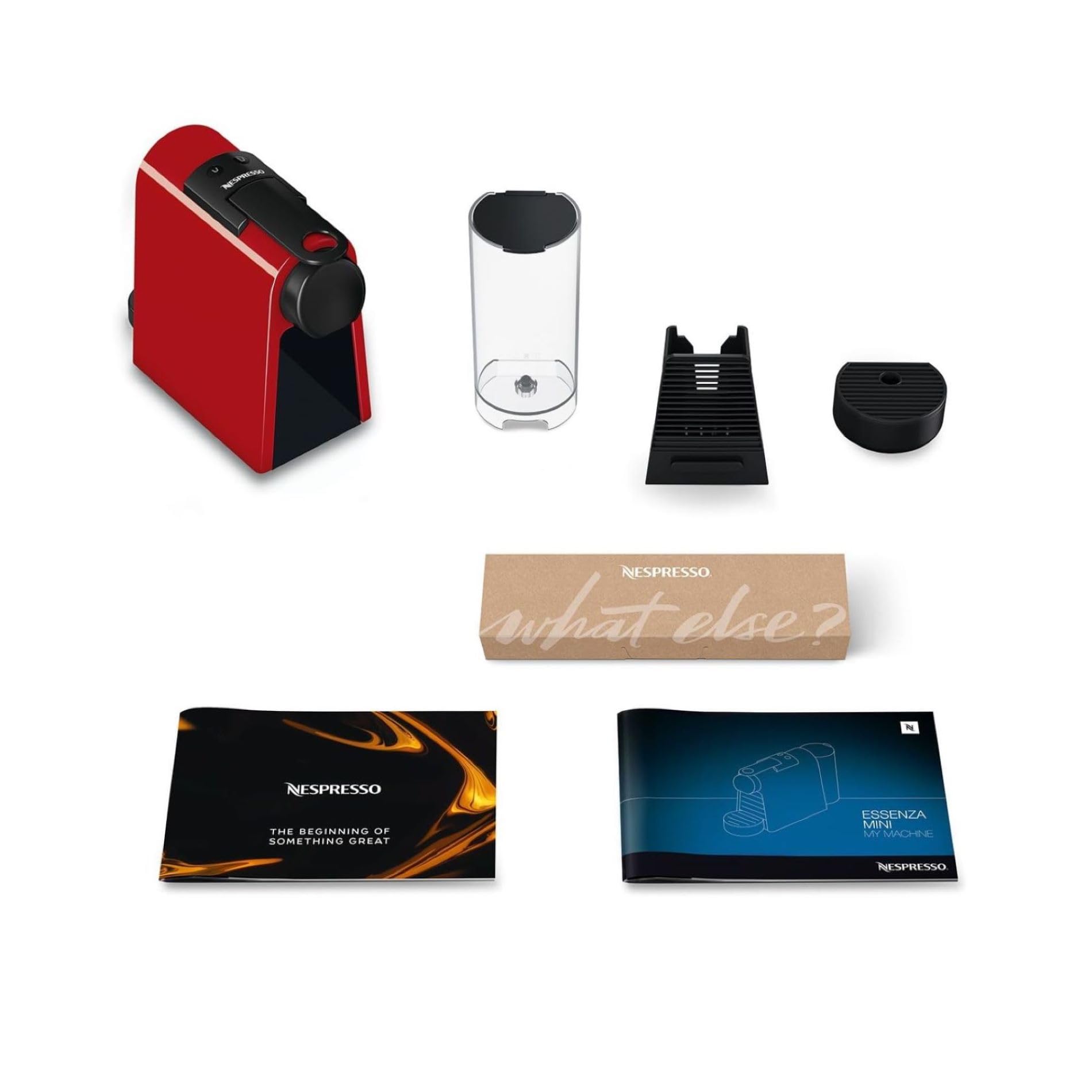 Velustro - Machine à Café Essenza Mini Rouge Rubis, 19 Bars,, Arrêt Automatique, EN85.R, Rouge