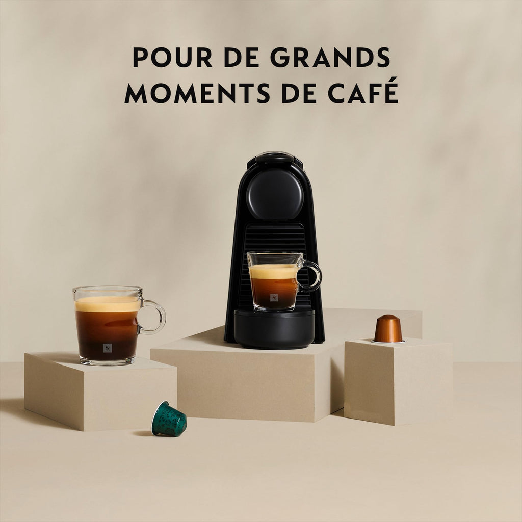 Velustro - Essenza Mini - Machine à Café à Capsules , Kit de Bienvenue Inclus, Design Compact, Pression 19 Bars, Noir Mat, EN85.BKMT