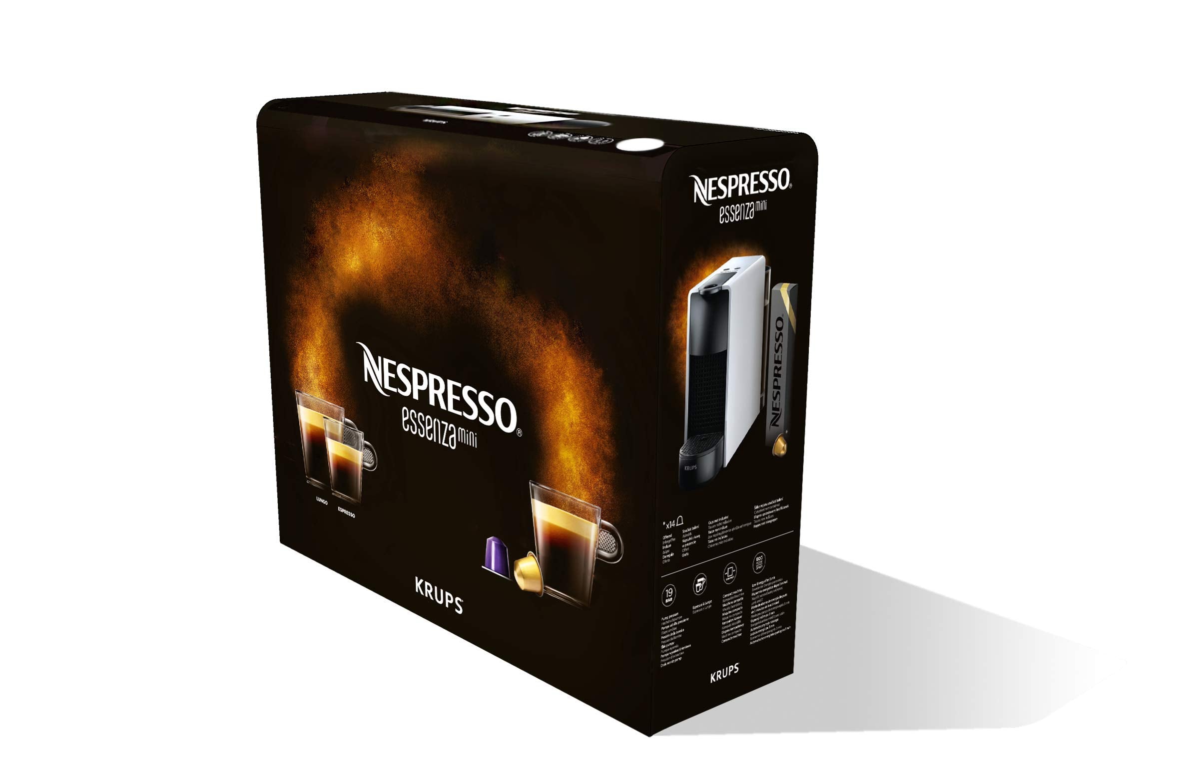 Velustro - Mini-machine à café à capsules Essenza, 0,6 L, 19 bars, XN110BRD, Noir, Gris