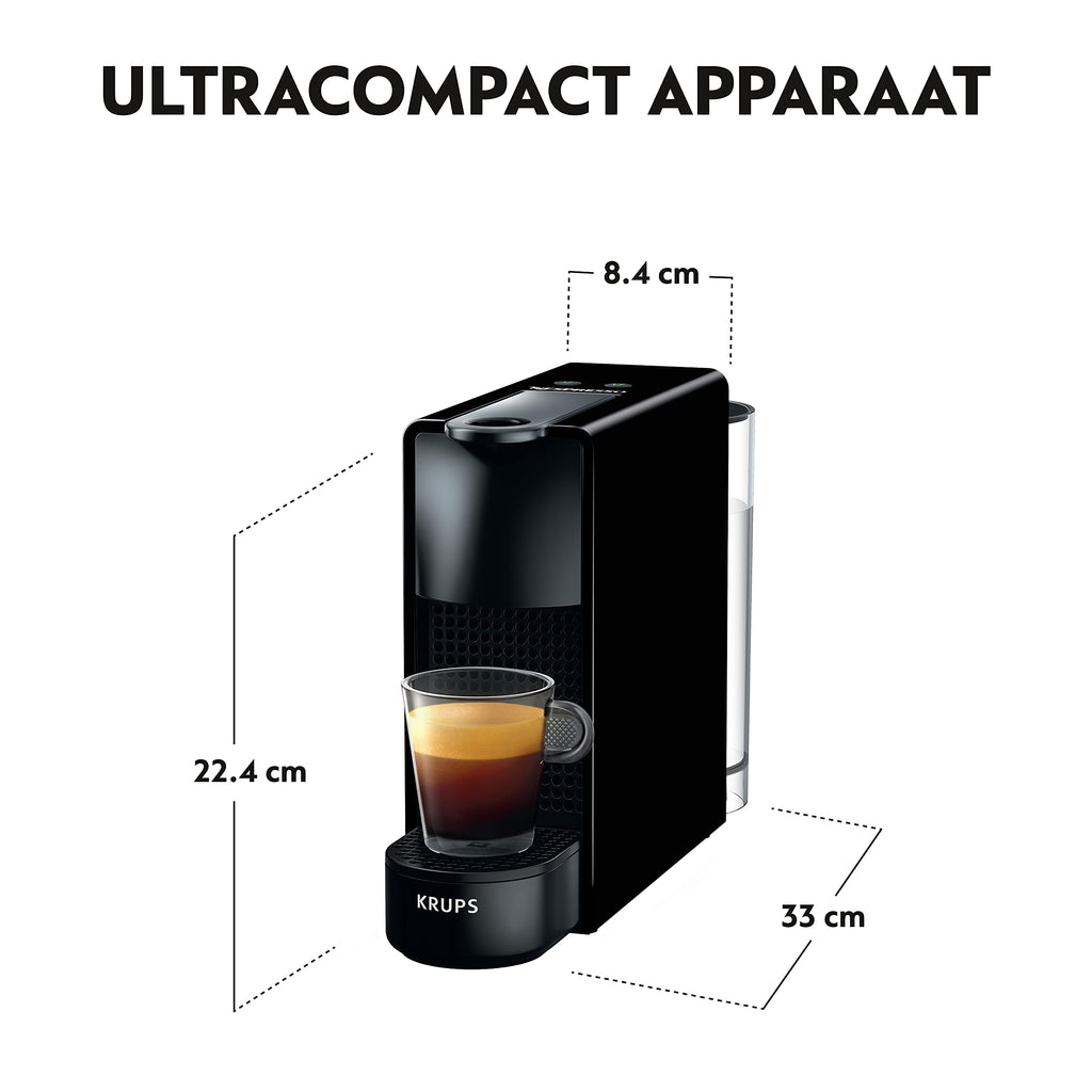 Velustro - Machine à Café Essenza Mini Noir Cafetière à Capsules XN110810, Noir