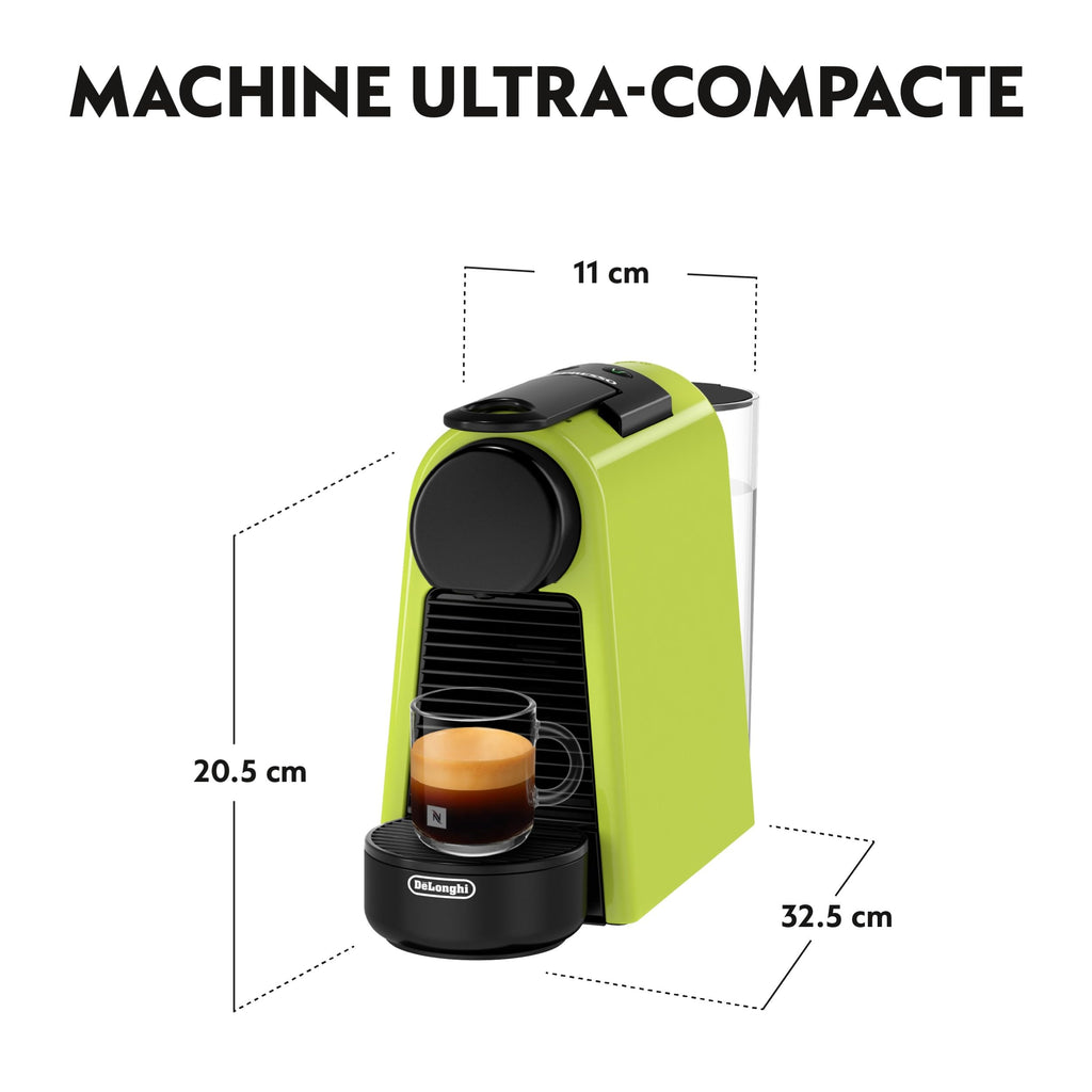 Velustro - Machine à Café Essenza Mini Vert, 19 Bars + Kit de Bienvenue, EN85.L, Citron Vert