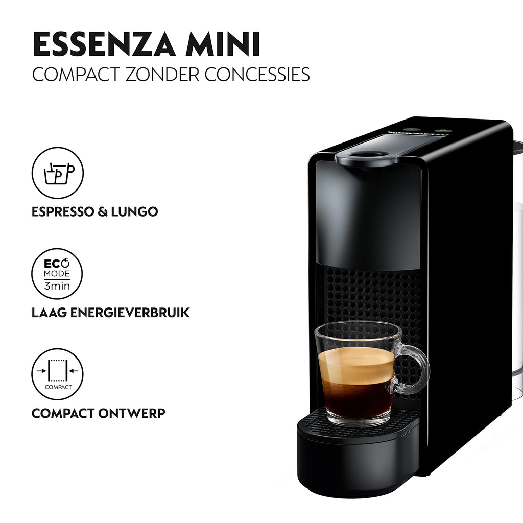 Velustro - Machine à Café Essenza Mini Noir Cafetière à Capsules XN110810, Noir