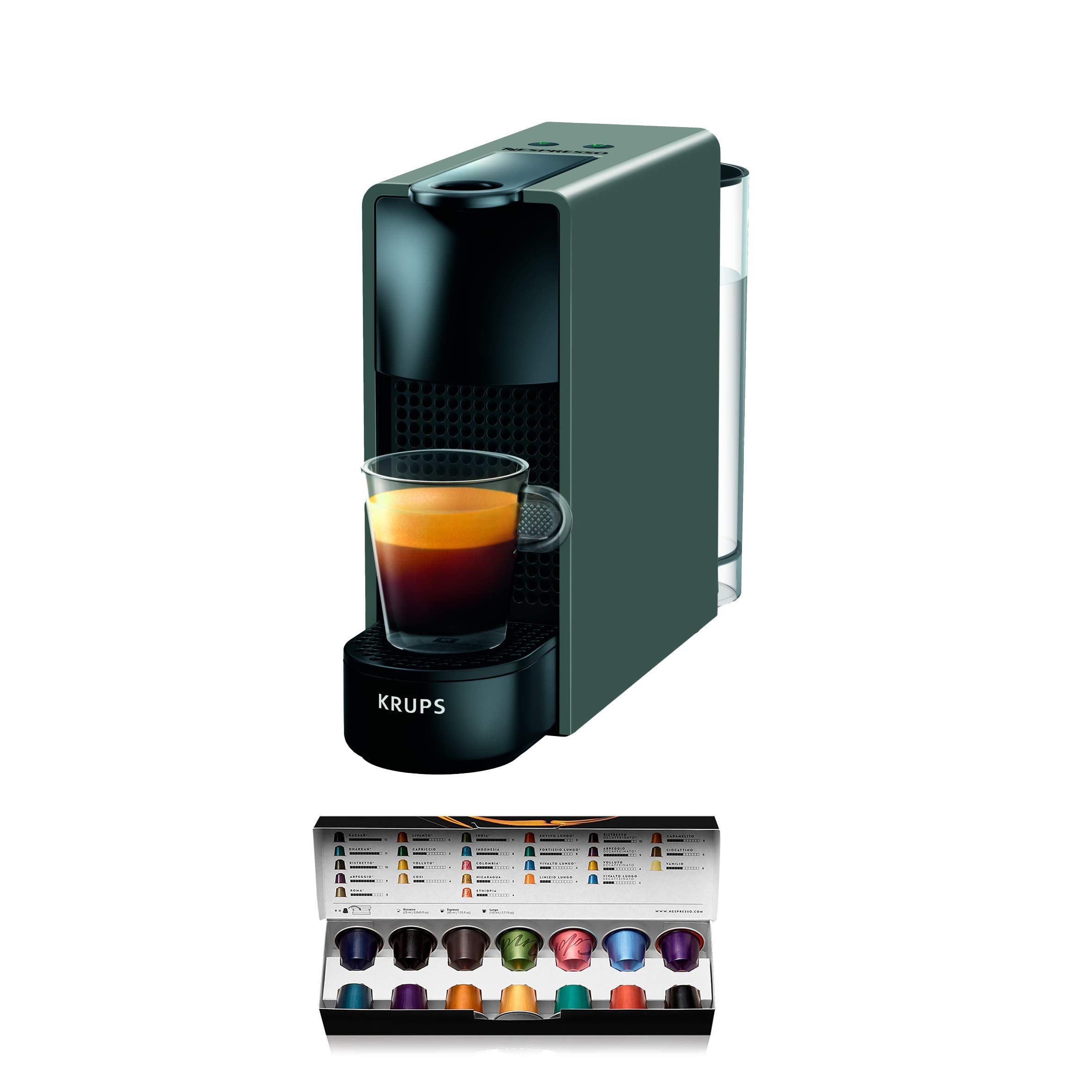 Velustro - Mini-machine à café à capsules Essenza, 0,6 L, 19 bars, XN110BRD, Noir, Gris